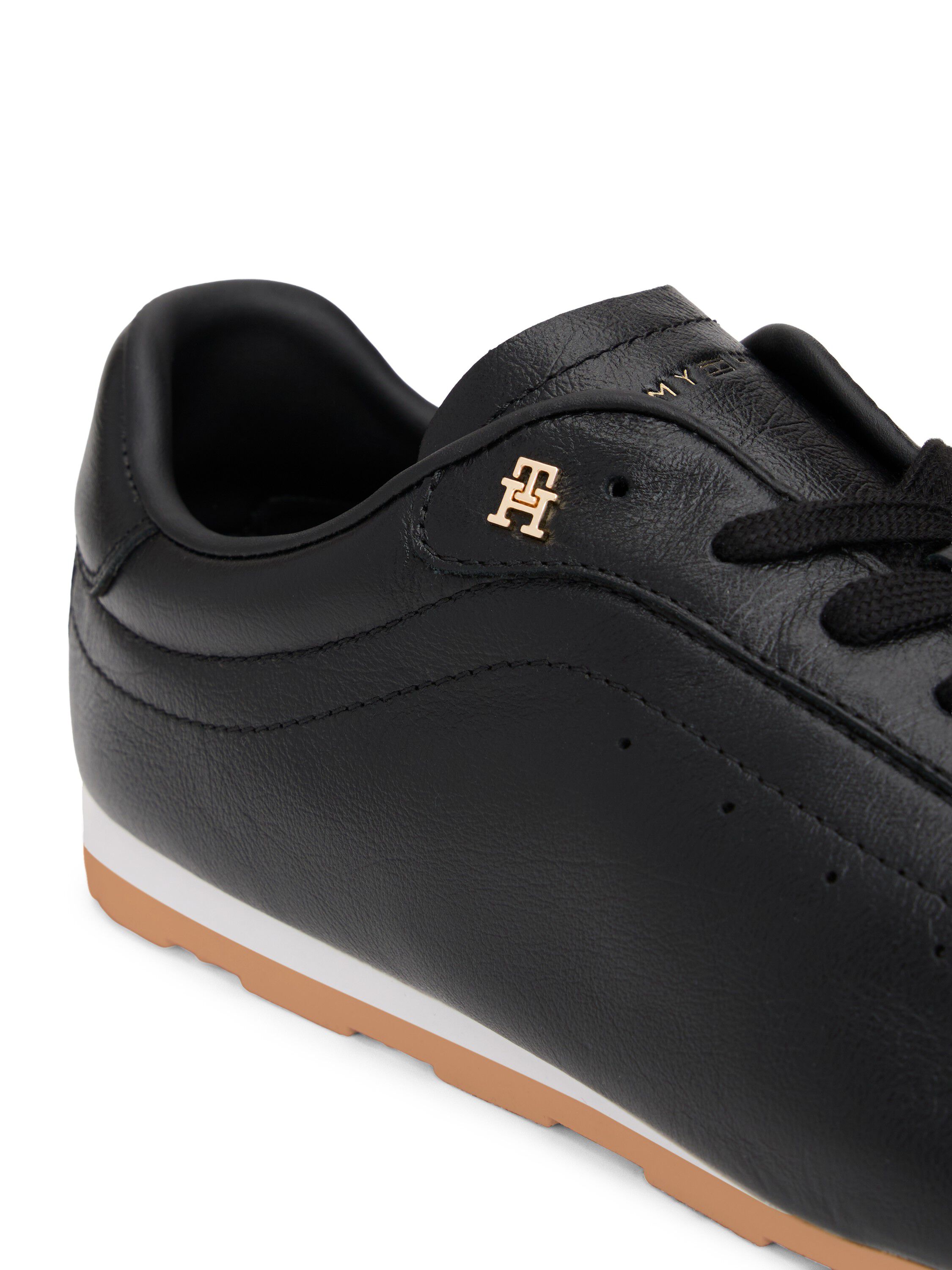 TH Monogram Low Profile Leather Trainers