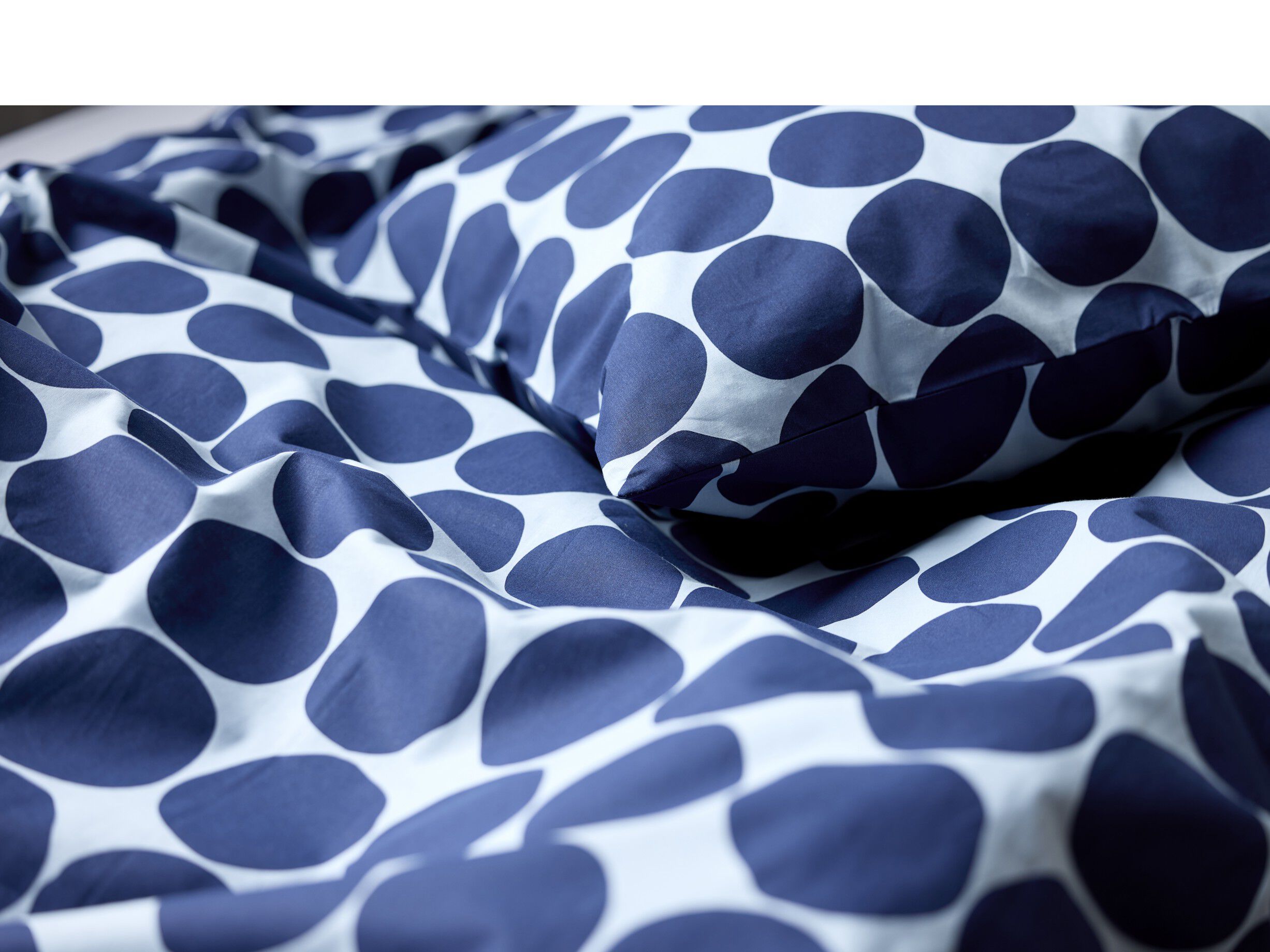 Sengesett 140 x 220 cm Bubbles Linen blue 100% Bomull