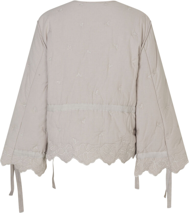 2388 Quilted Cotton, Gathered Tie Jacket