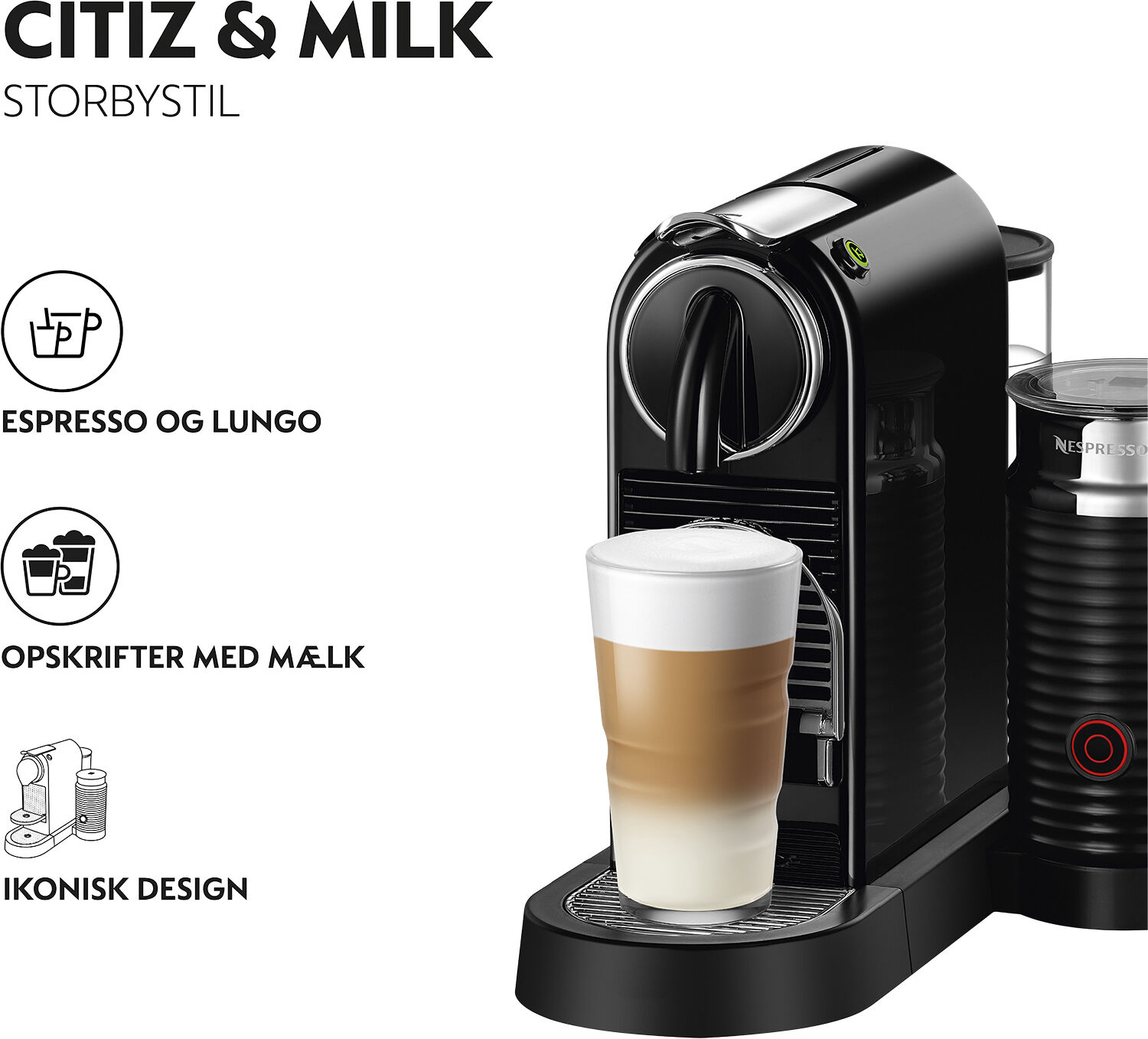 NESPRESSO&reg; CitiZ&Milk kaffemaskine DeLonghi