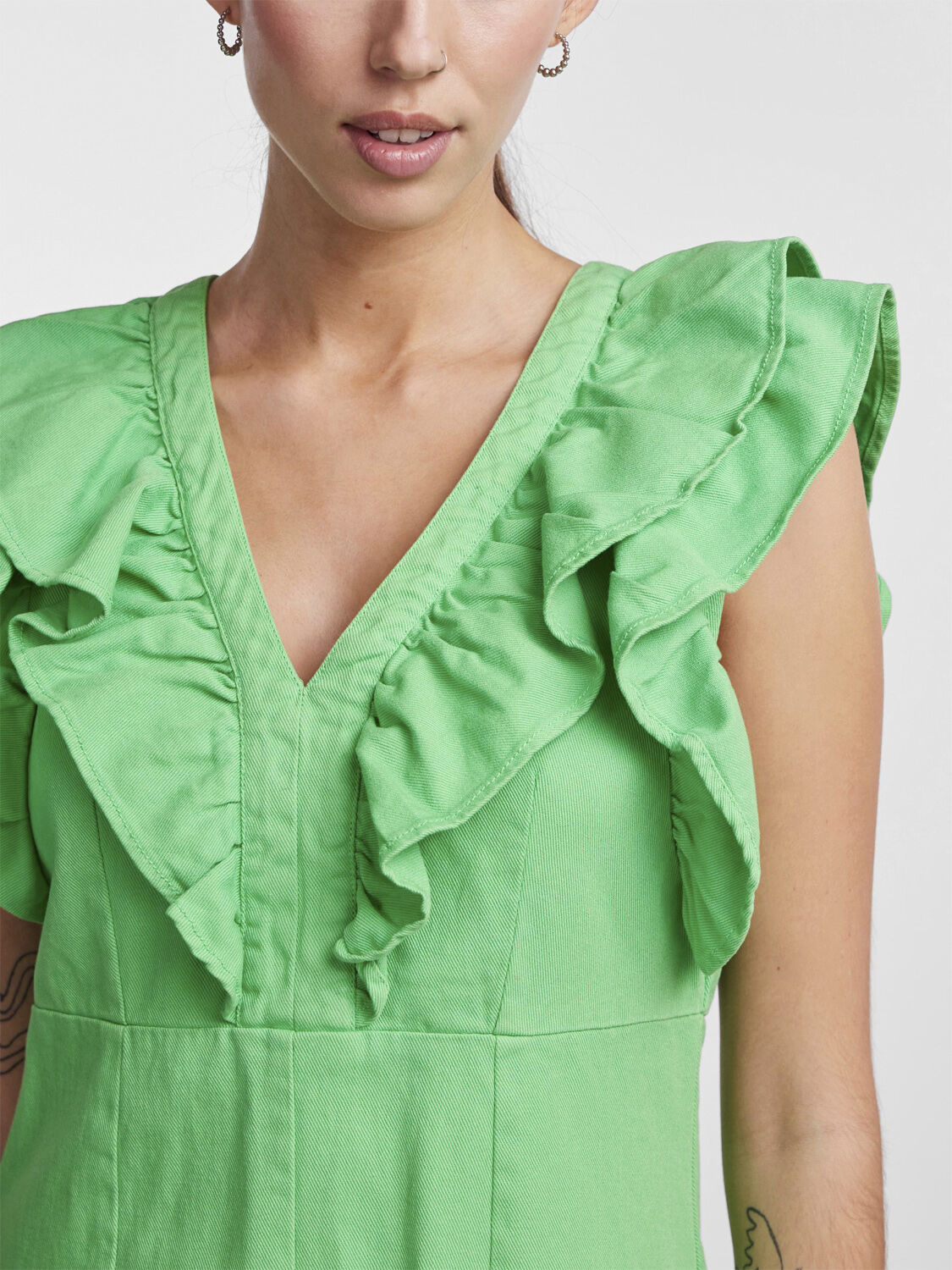 PCAMA SL RUFFLE DRESS BC