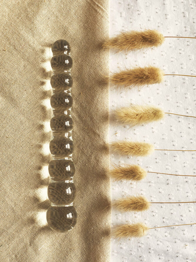 Tansy Beaded Glasdildo