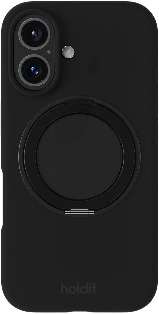 Silicone Stand Case iPhone 16 Black