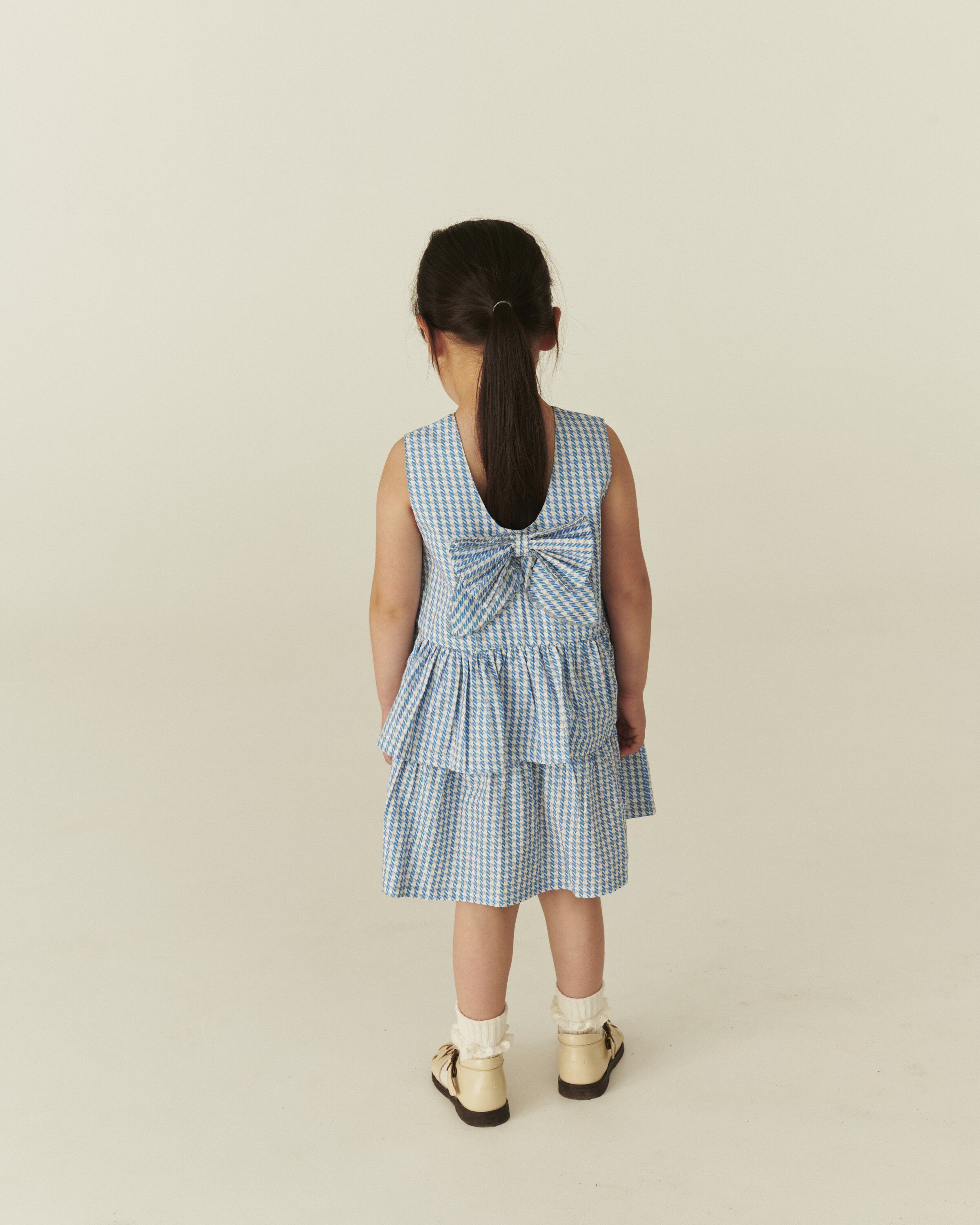 HOUNDSTOOTH DRESS W. BOW