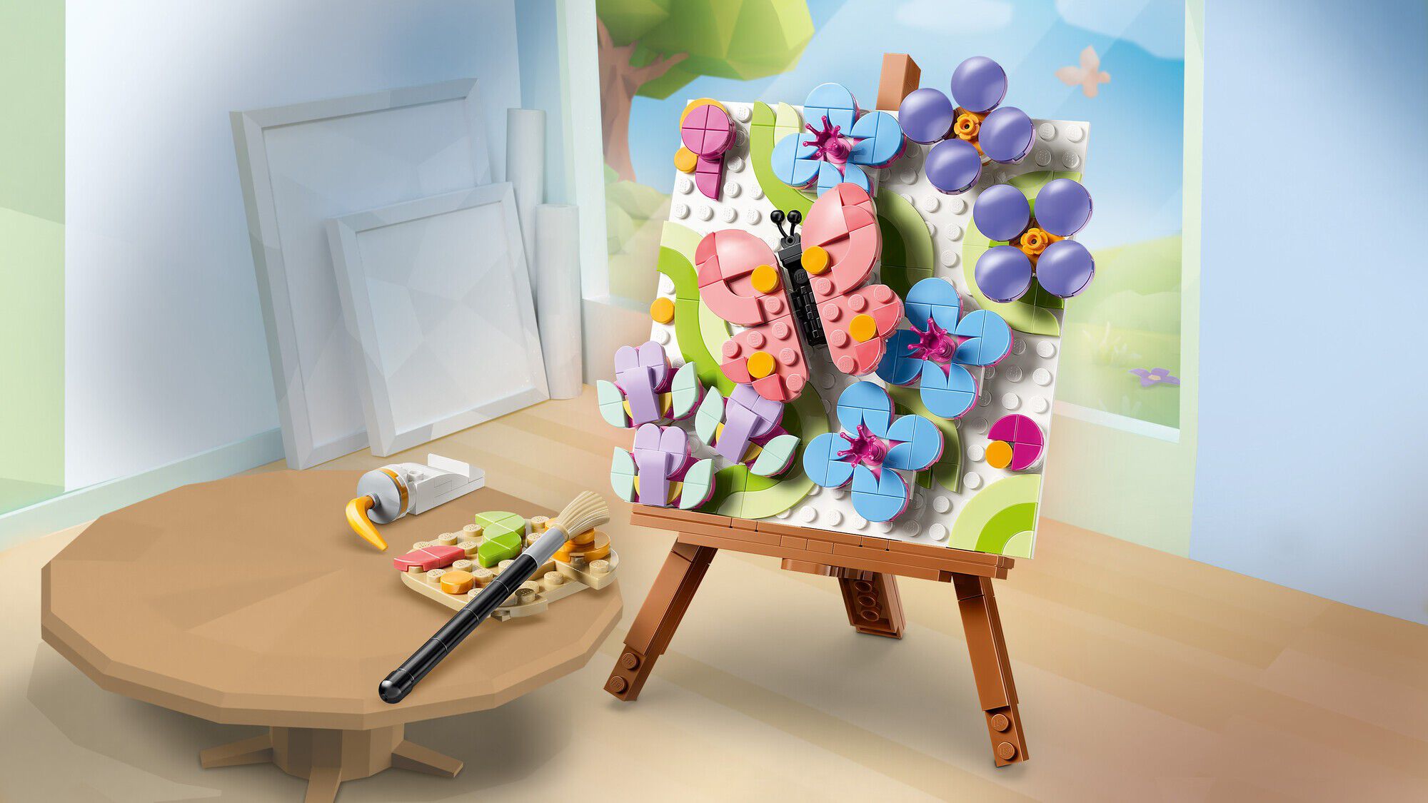 Blomsterpynt - Kunstmaleri 31390