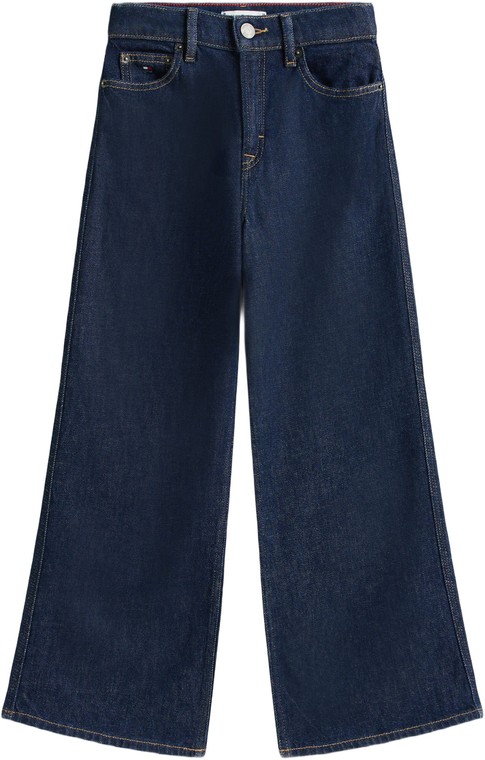 Mabel Flag Embroidery Wide Leg Jeans