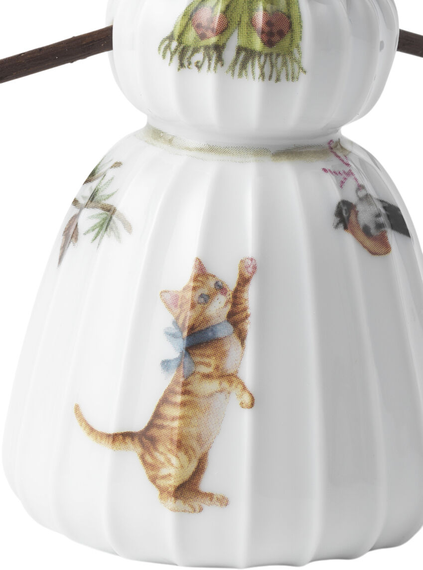 Hammersh&oslash;i Christmas Sn&oslash;kone H11 hvit m. deko