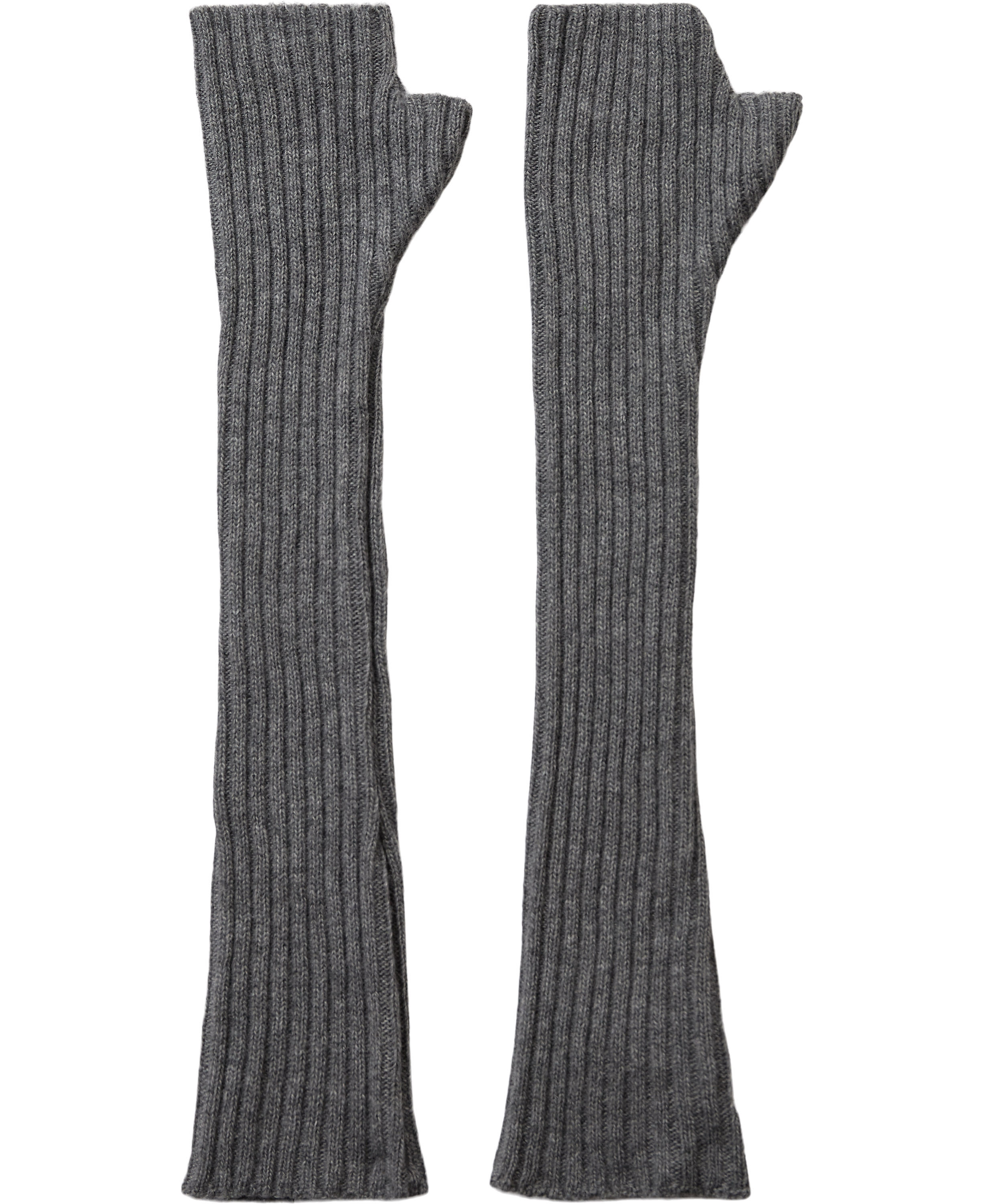 Long Fingerless Glove Light Grey