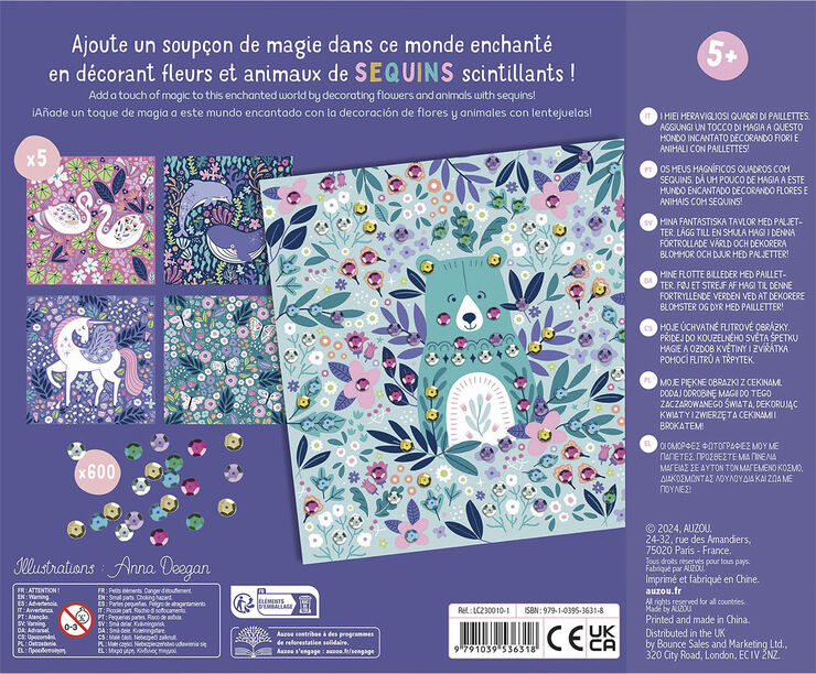 Auzou - Aktivitetssæt - Kunst med pailletter