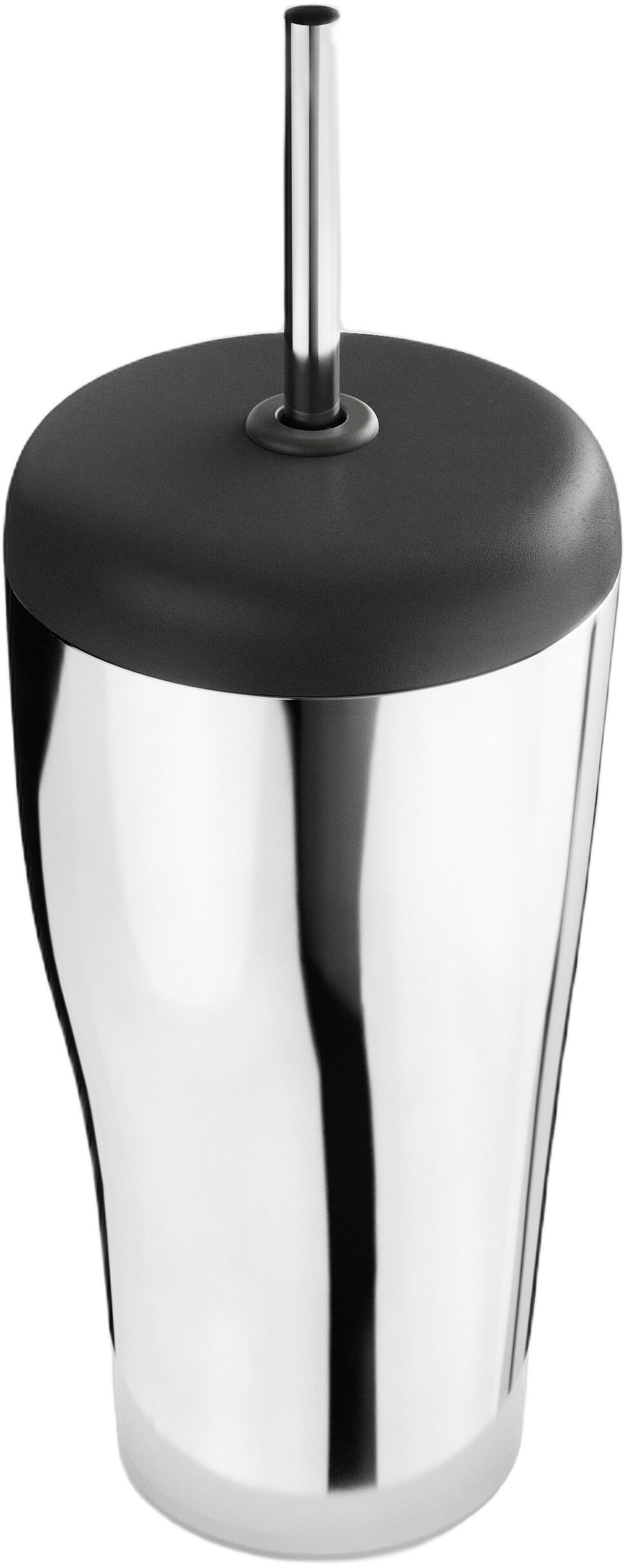 SKY TRAVEL CUP WITH STRAW STAINLESS STEEL MIRROR AND PLASTIC