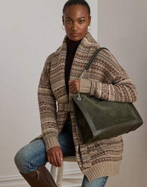 Suede & Leather Large Bradley Tote Bag