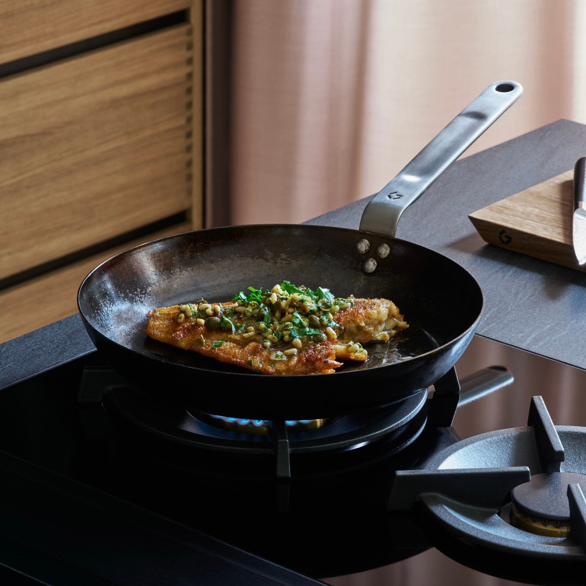 Stegepande - carbonst&aring;l - 24 cm