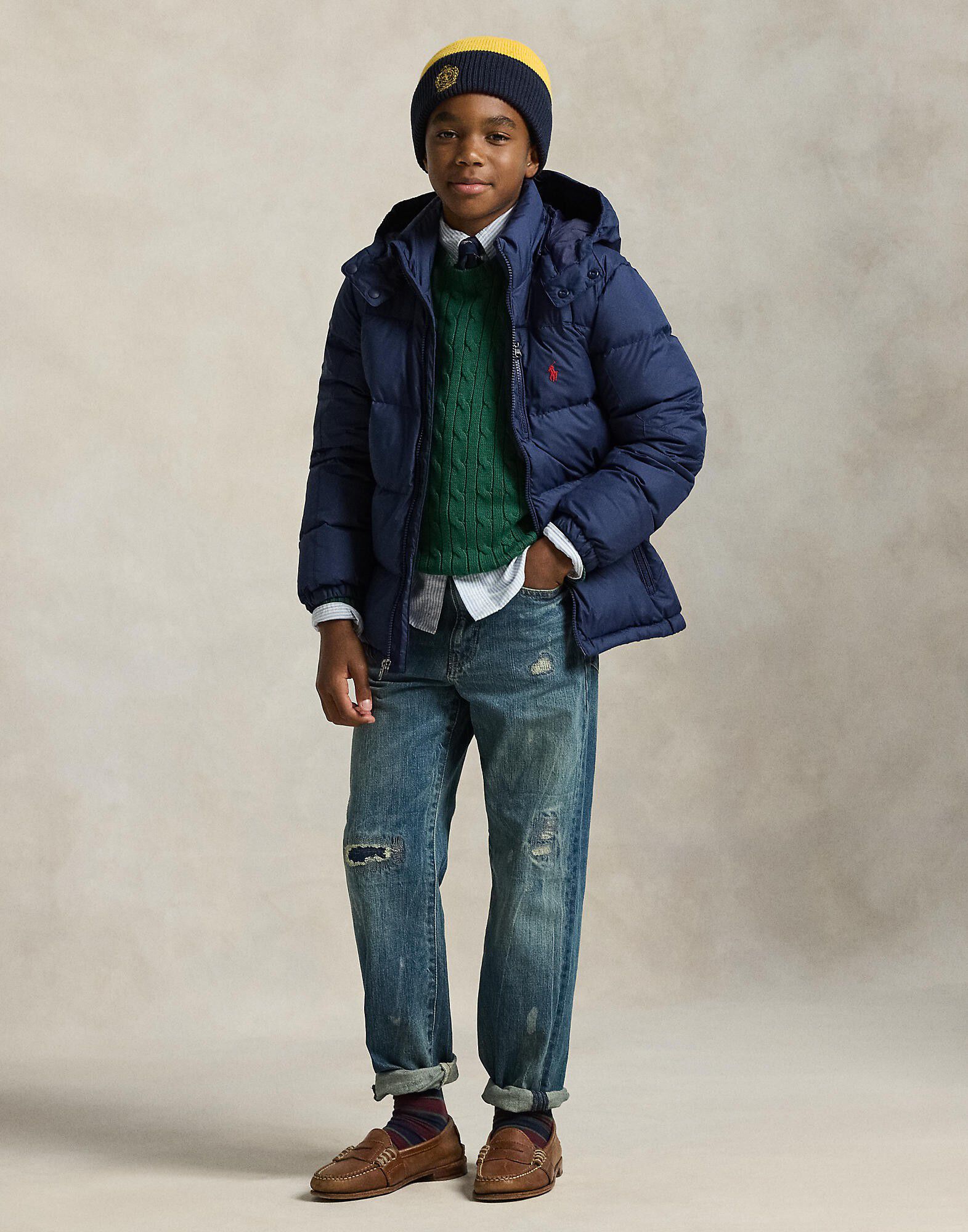 Ripstop Down Hooded Jacket Teens