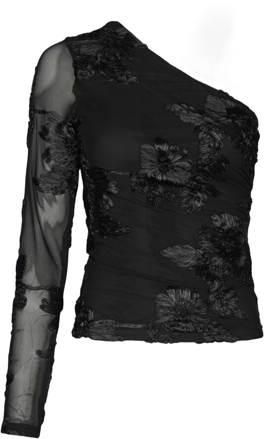 Friana Big Flower Mesh Blouse