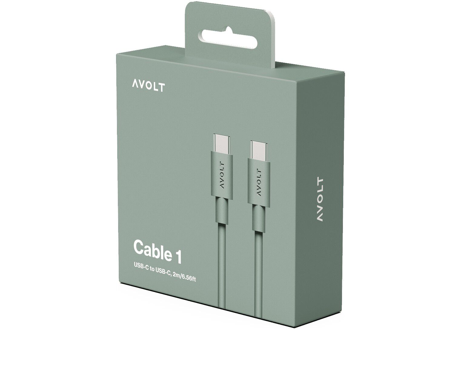 Cable 1 - USB-C to USB-C - Oak Green