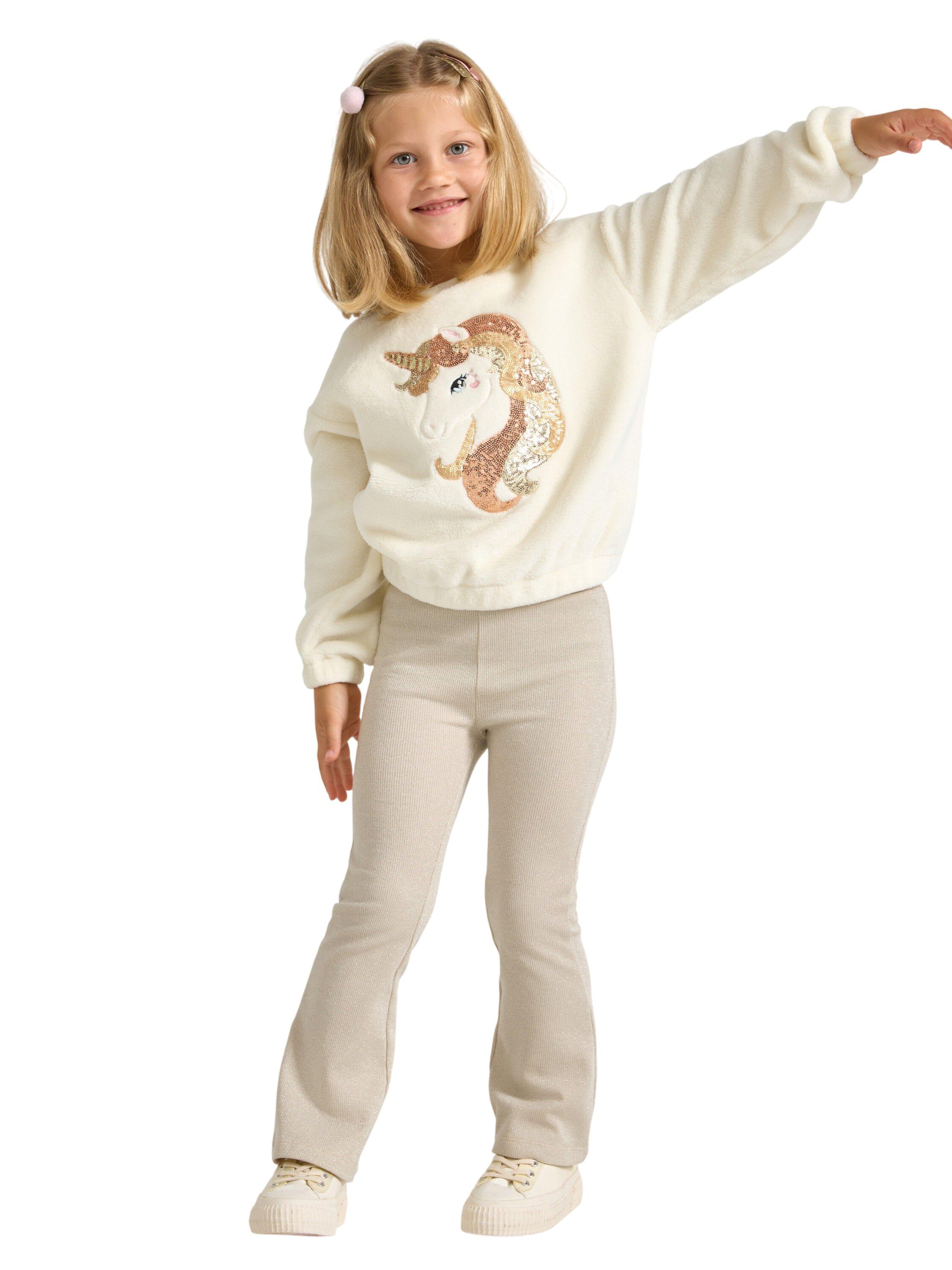 Bl&oslash;de leggings i glitrende bomuld m