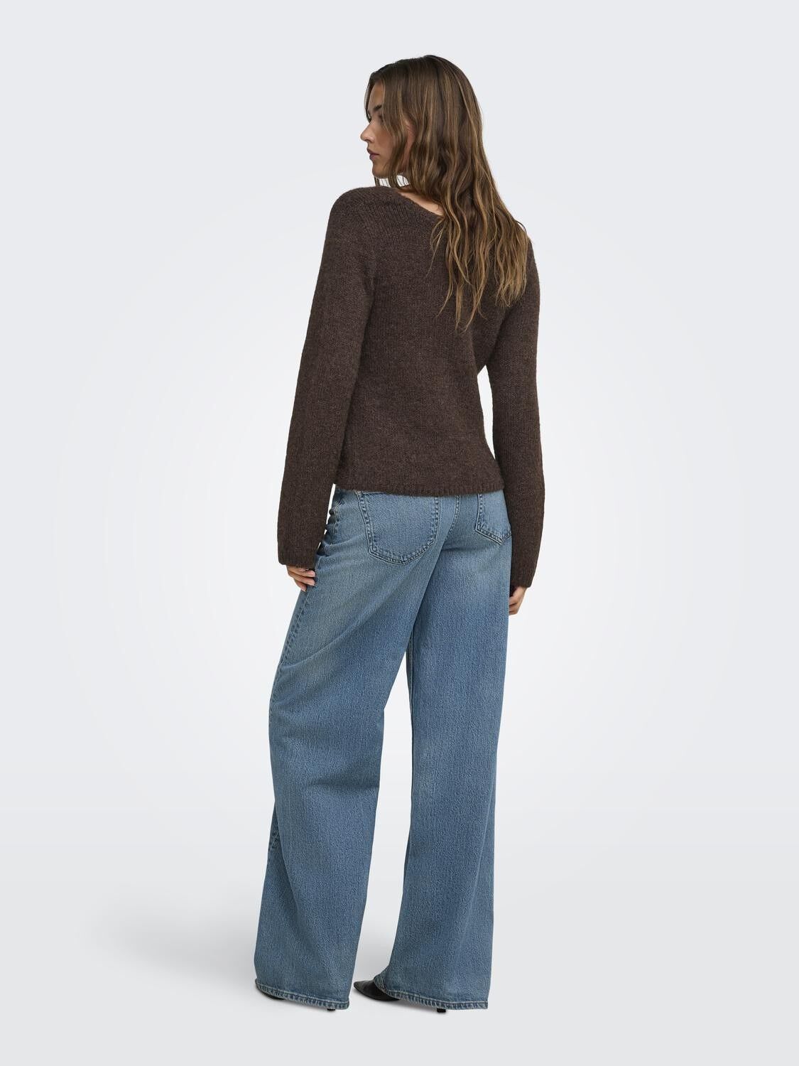 Onlmaggie Ls Cross V-Neck Cc Knt