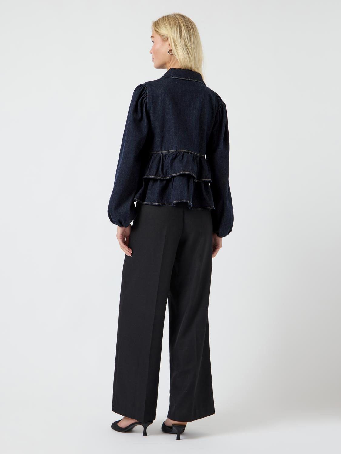 YASCELINA LS DENIM TIE TOP S. - EX