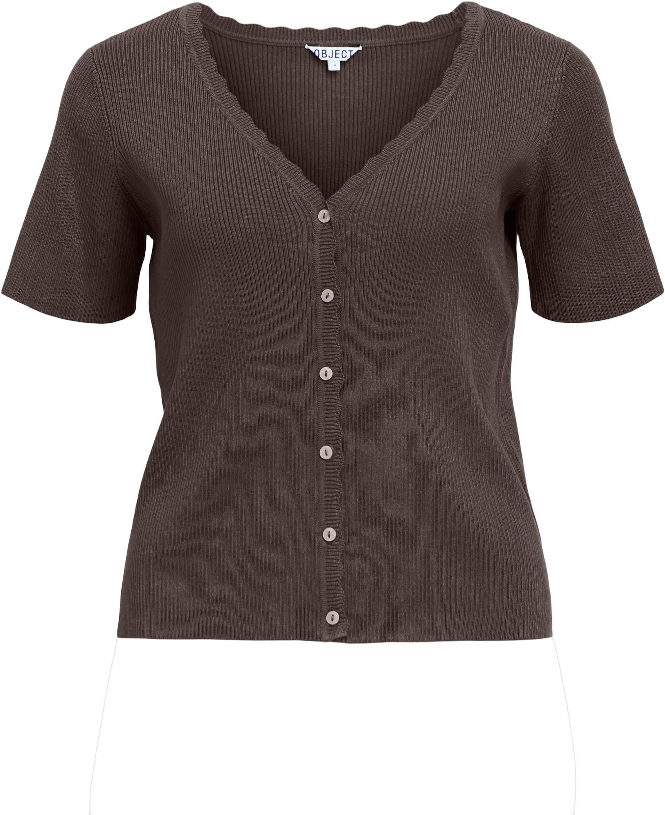 Objkelly S/S Re V-Neck Cardigan Noos