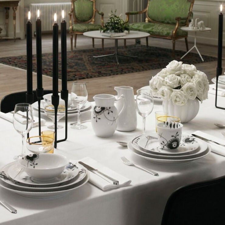 Sort Mega Riflet 27 cm. tallerken