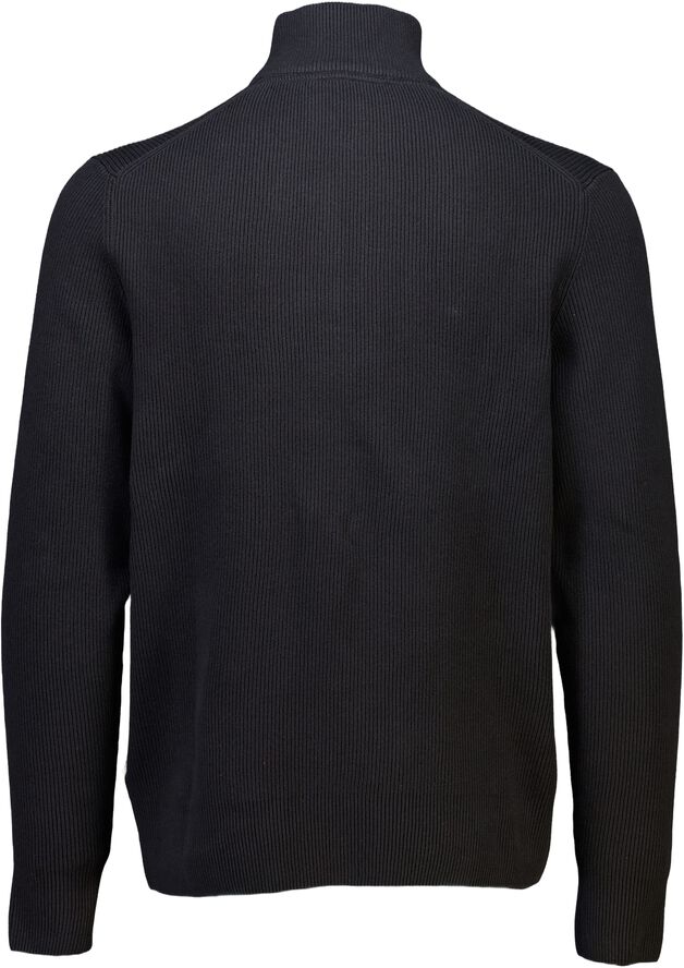 Half zip rib knit