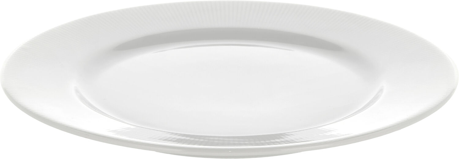 Tallerken flat med fane Eventail 22 cm Hvit