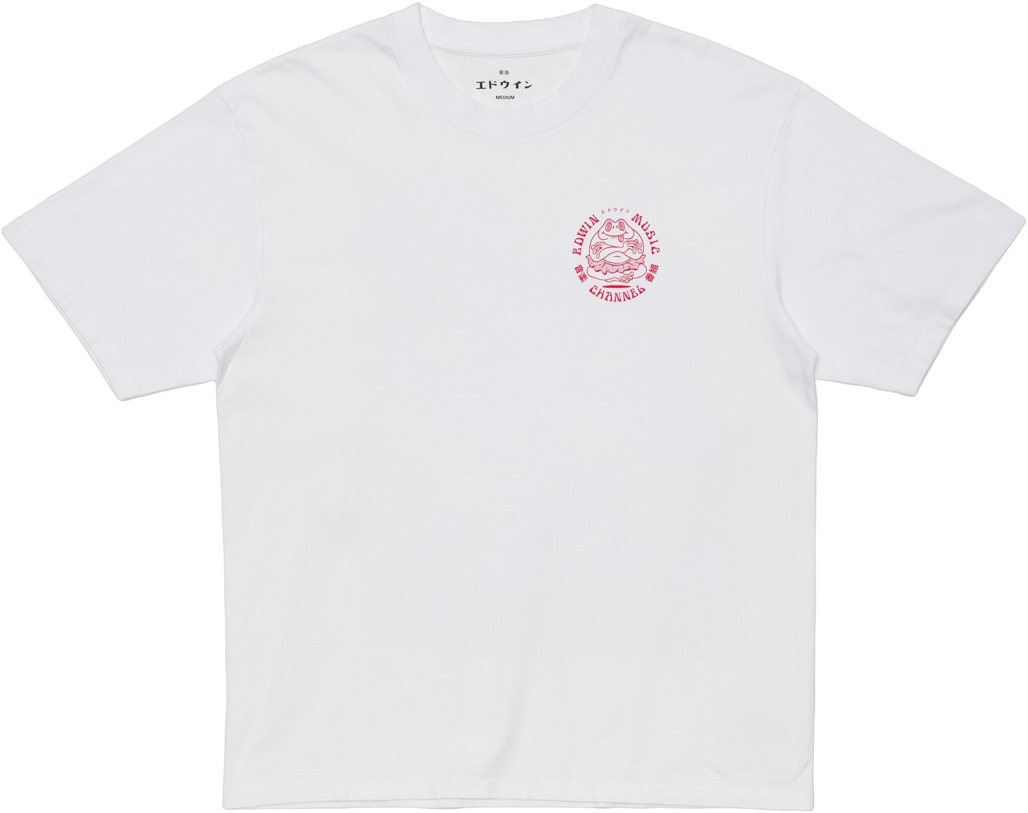 Edwin Music Channel T-Shirt - White/Red