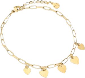 Bracelet chain fine hearts