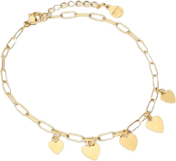 Bracelet chain fine hearts