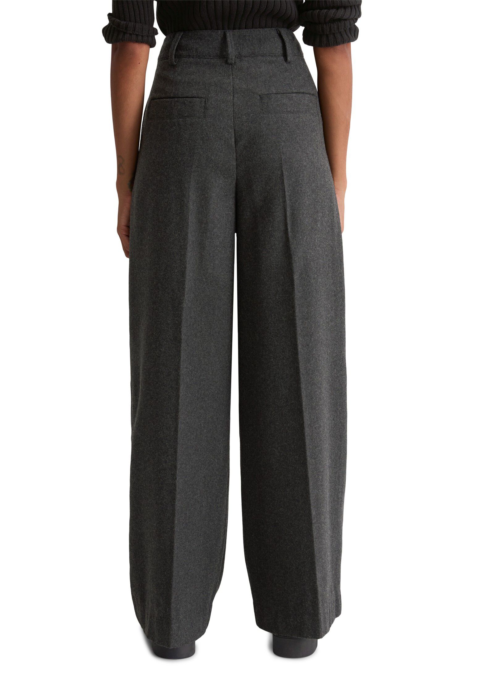 Pants, wide leg, tailored, zip fly