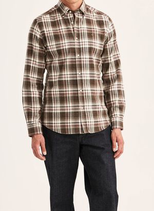 Happy Flannel Check Shirt-Classic Fit