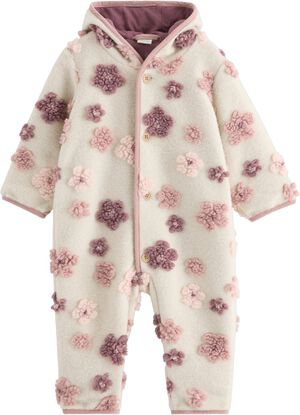 Pramsuit pile applique baby