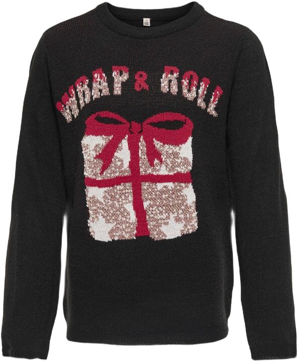 KOGXMAS WRAP L/S PULLOVER BOX KNT