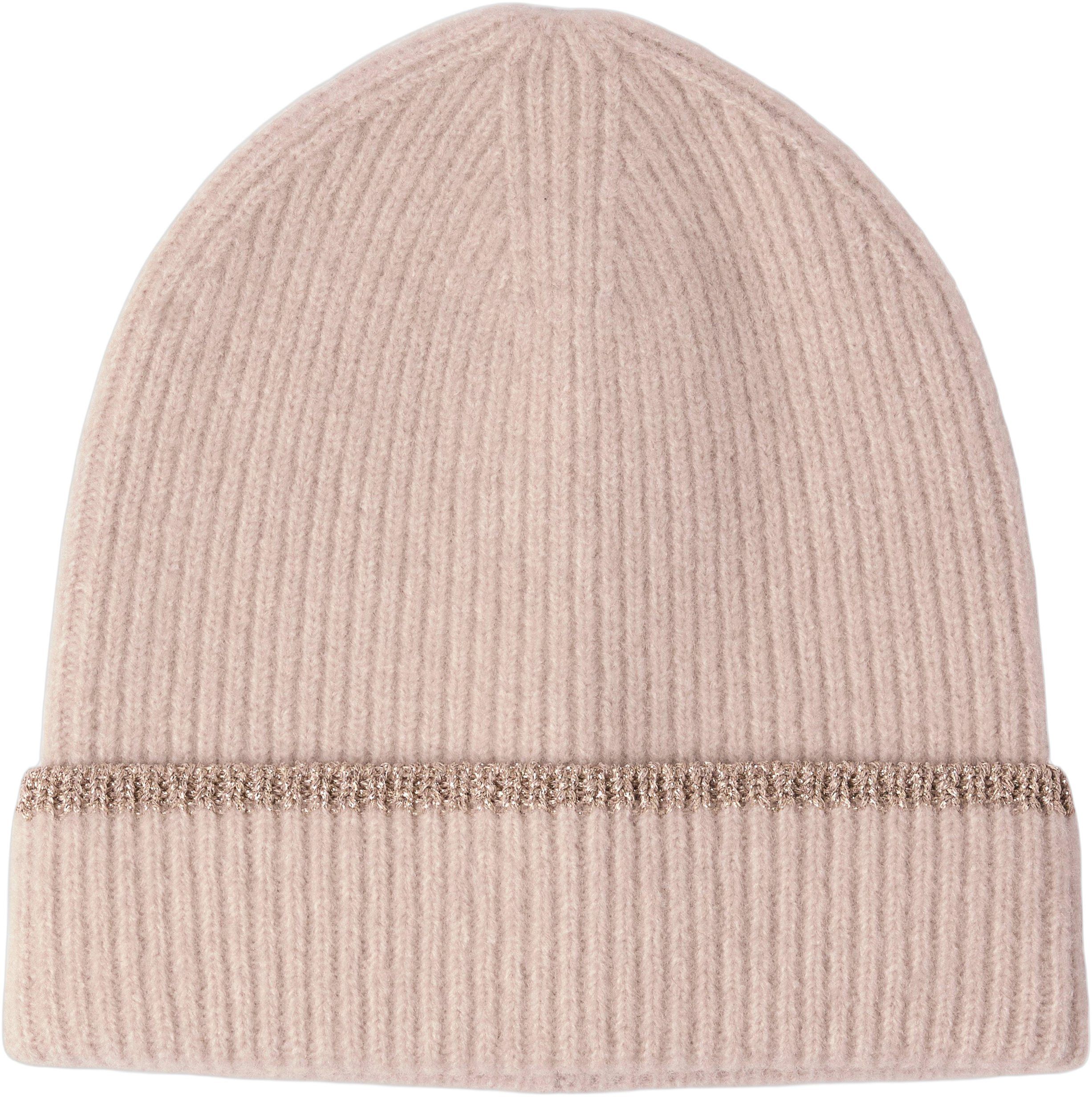 Stickad m&ouml;ssa med glitterdetalj.