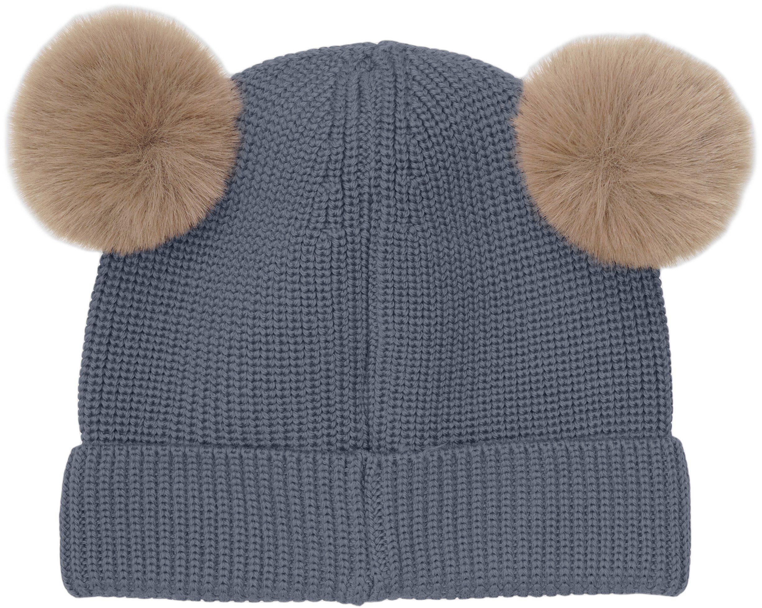 Beanie Wool Knit Pompoms