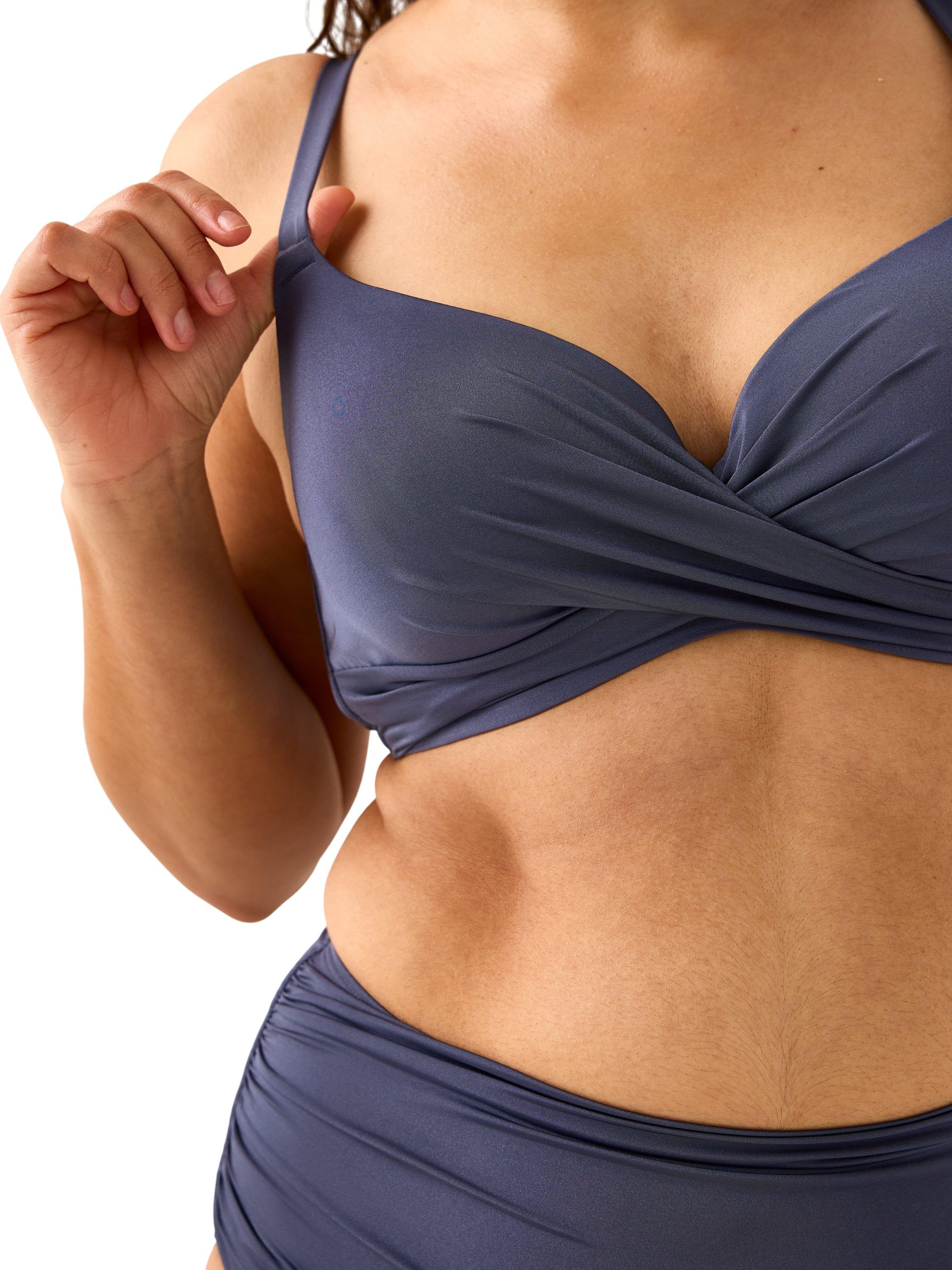 Sleek bikini bra with padded cups a