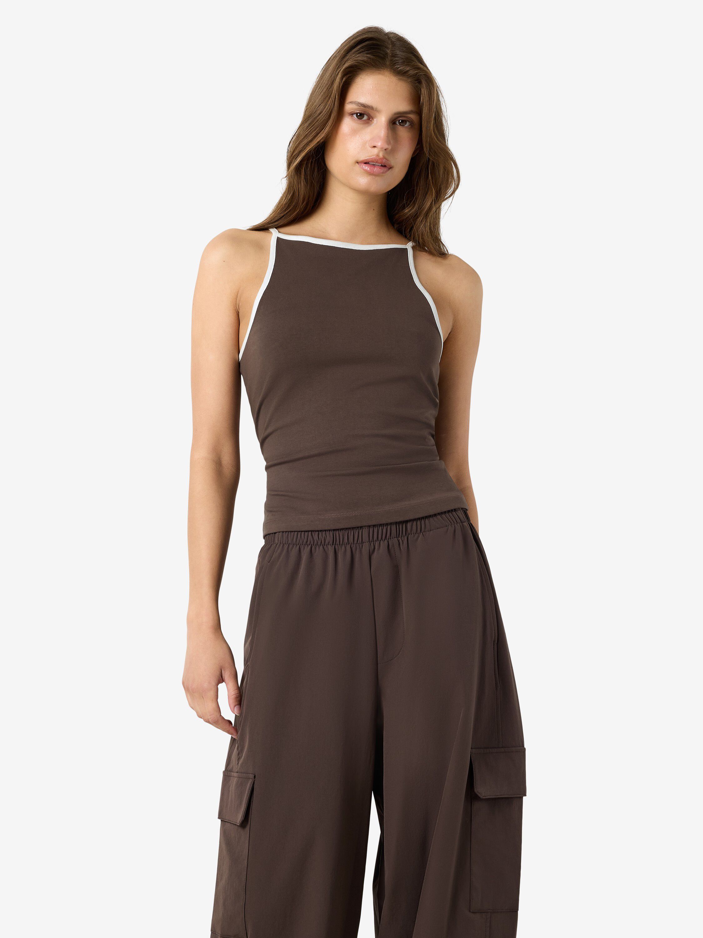 Nmella Singlet Contrast Tank Top Tnt/18