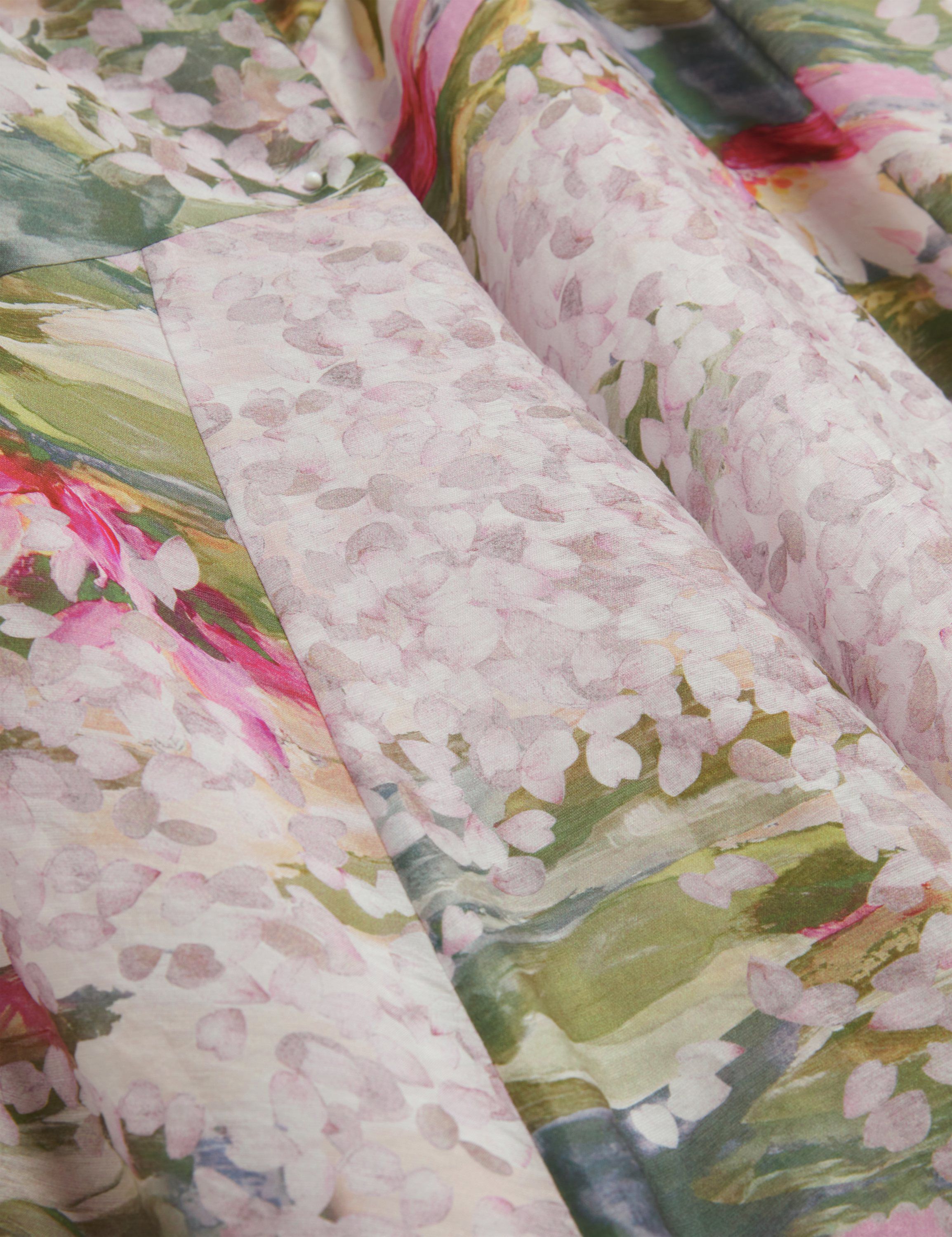 LAYDA Printed Midi Skirt With Diago