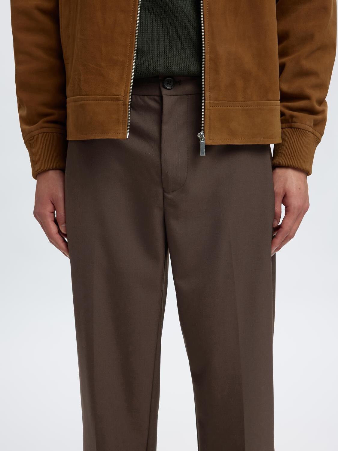 SLHREGULAR MIKE WOOL BLEND PLEAT PA