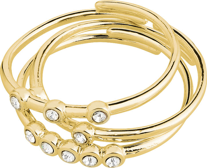 SLOAN rings 3-in-1 set gold-plated