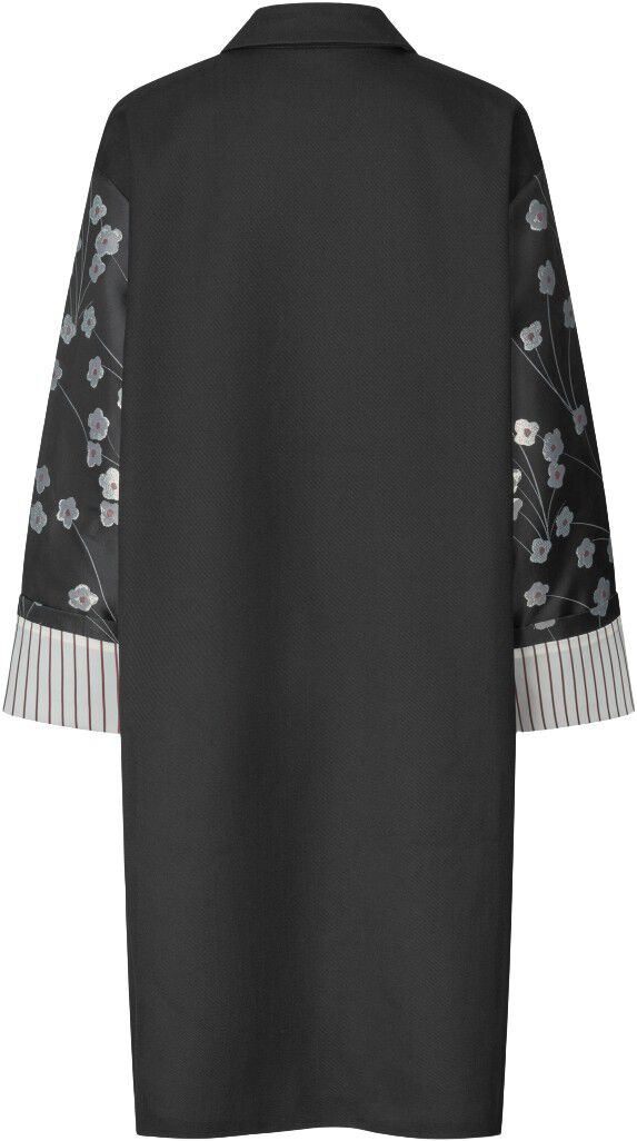 1499 Glitter Jacquard / Twill Mix, Bell Sleeve Coat