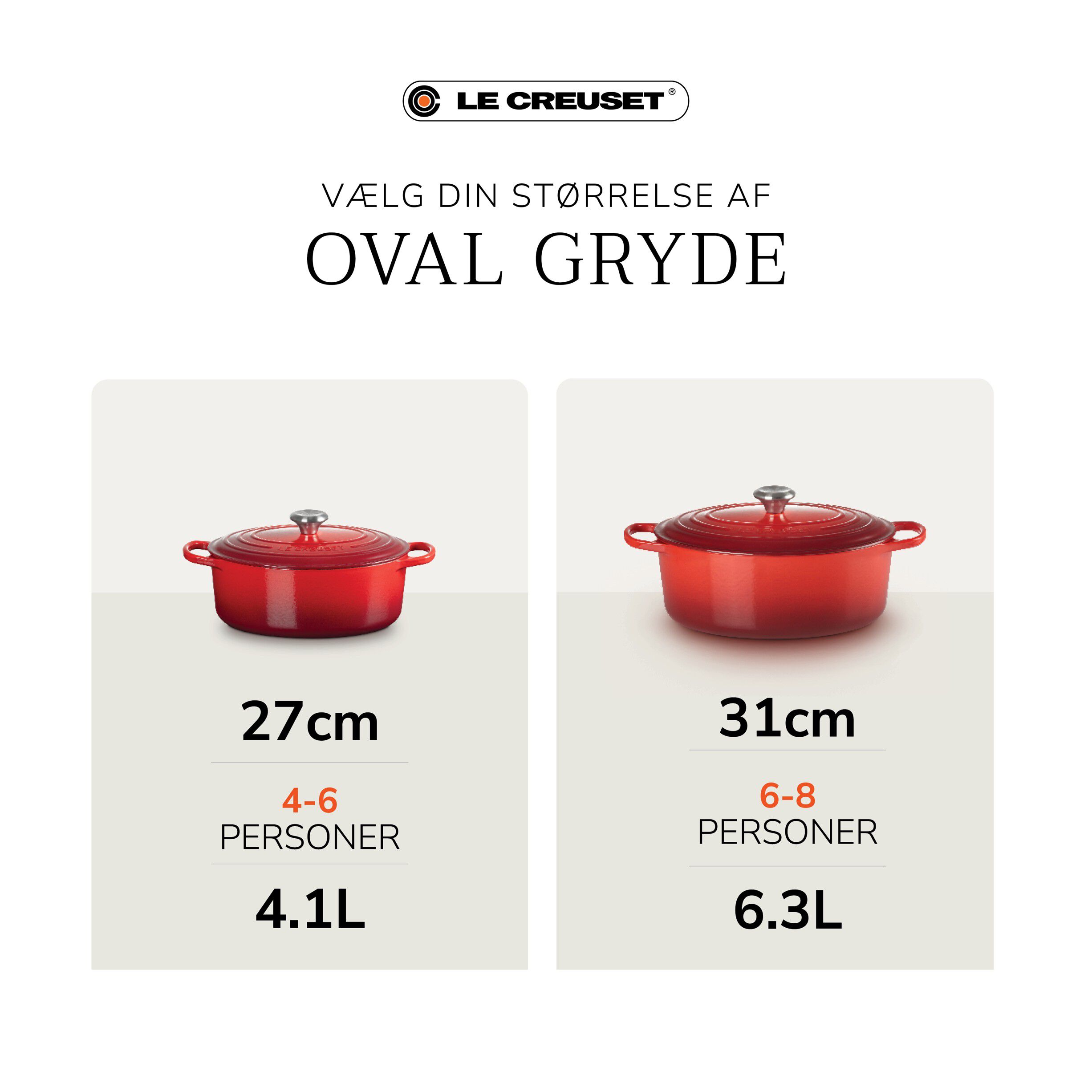 Le Creuset Signature st&oslash;bejern oval gryde 31cm Bleu Riviera