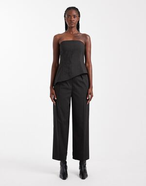 TSTASCHA PLEATED WIDE LEG TROUSERS
