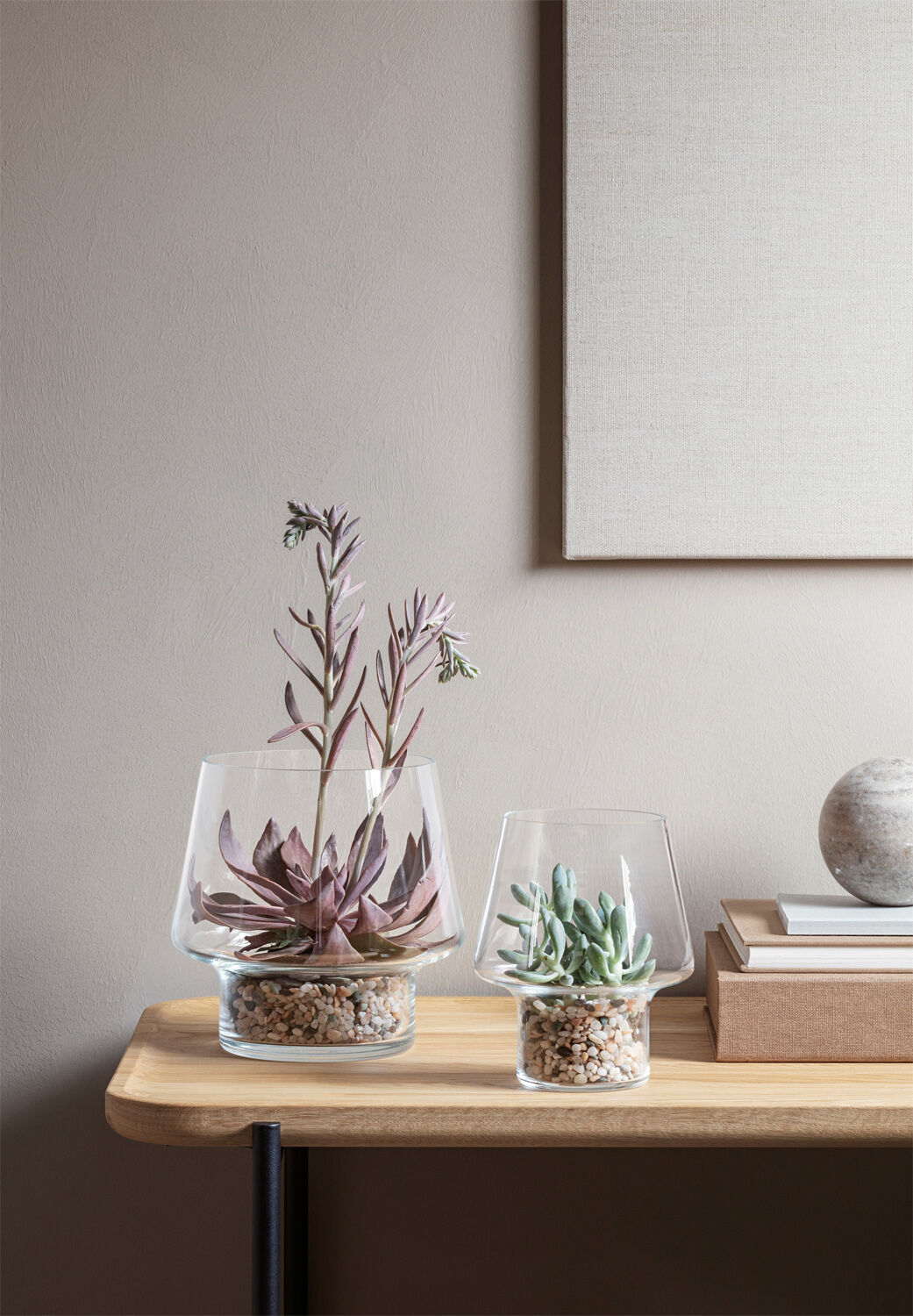 Sukkulent glasvase
