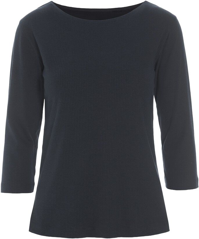 Naibu rib bluse med 3/4 &aelig;rme