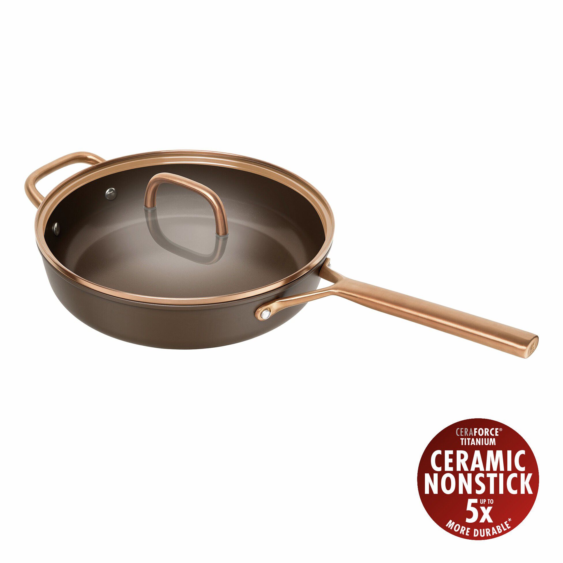 Milano, Sautepanne med glasslokk 28 cm, Aluminium