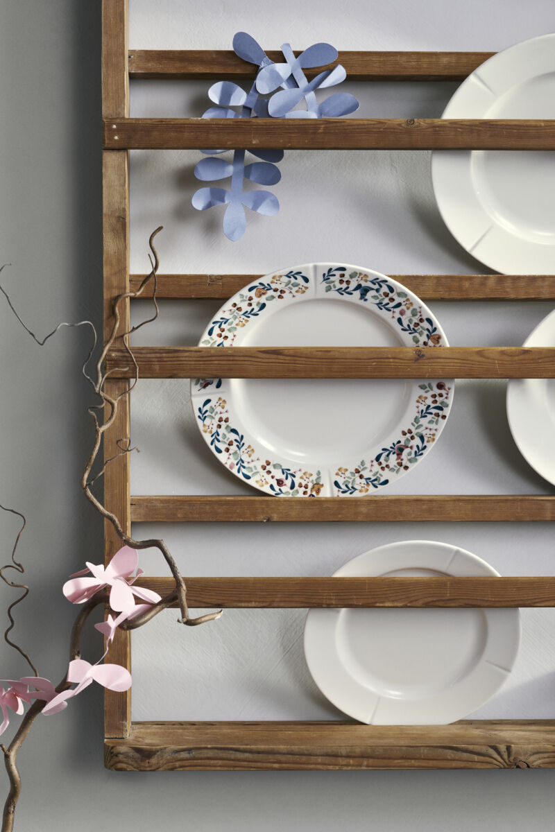 GC Cottage Tallerken &Oslash;27 cm hvid m. deko