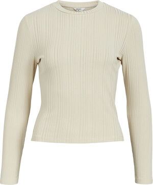 OBJADRIANNA L/S O-NECK TOP NOOS