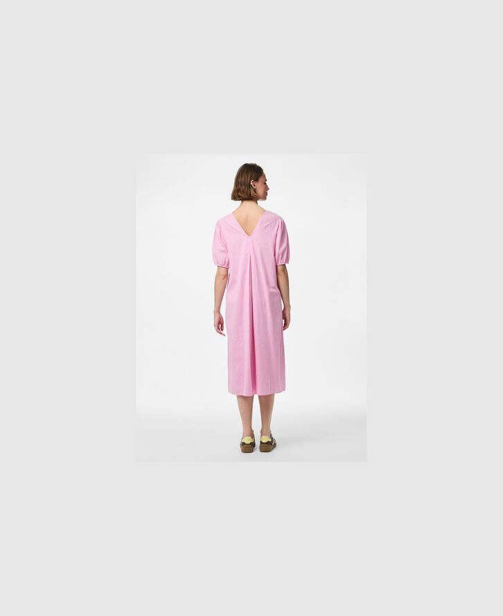 PCALMA 2/4 V-NECK MIDI DRESS WVN D2