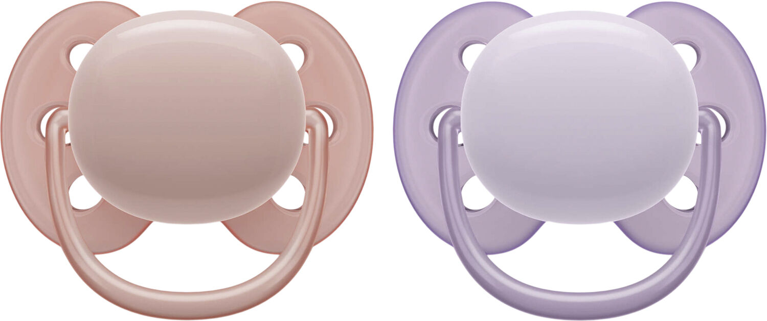 Philips Avent ultra soft sut - Pakke med 2 - 0-6m girl
